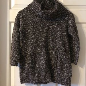 J crew brown cowl neck sweater, XS